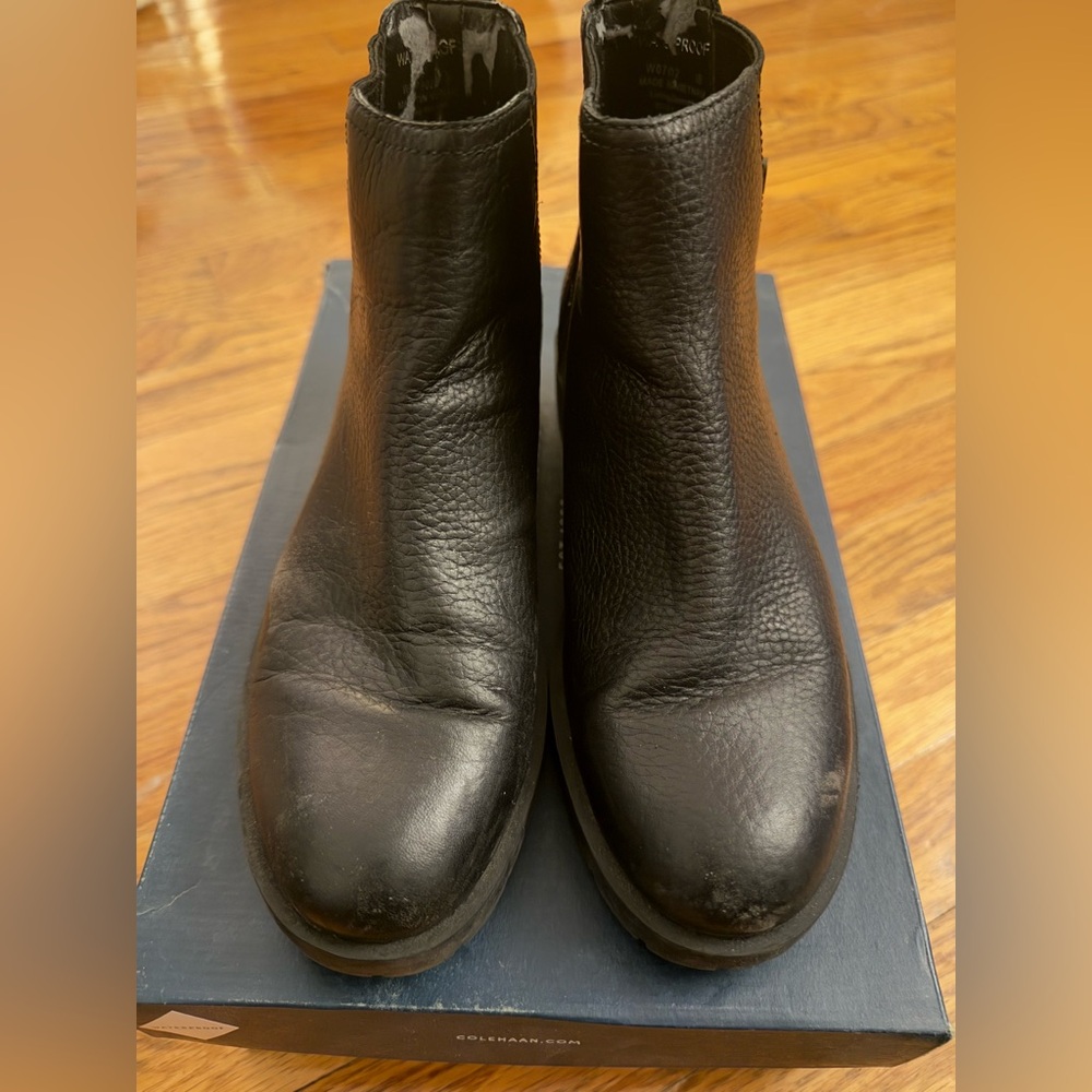 Cole Haan Calandra Btie WpII Waterprof Leather Ankle Boots WO7902 Women Size 6B